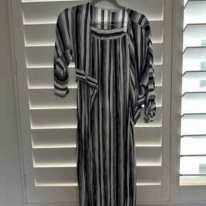 Black and White Striped Dress